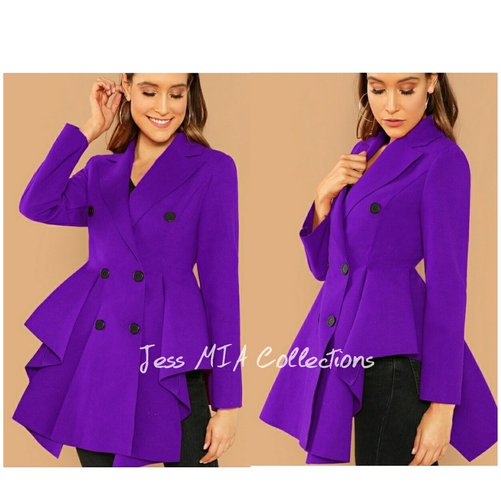 Purple Peplum Coat